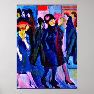 Poster Kirchner - Street Scene, 1926