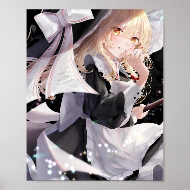 Poster Kirisame Marisa de Preto (Frente)
