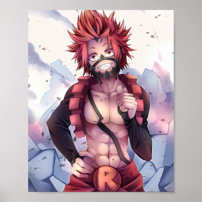 Poster Kirishima Eijiro - BNHA  (Frente)
