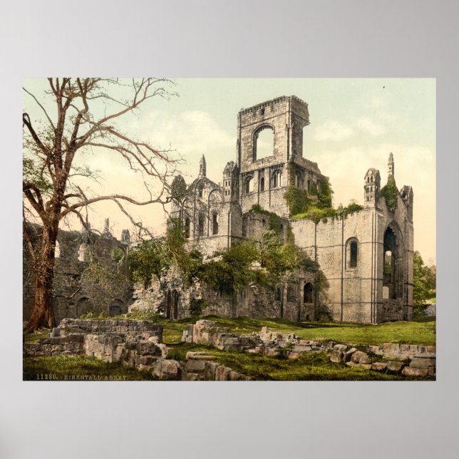 Poster Kirkstall Abbey, Leeds, Yorkshire, Inglaterra (Frente)
