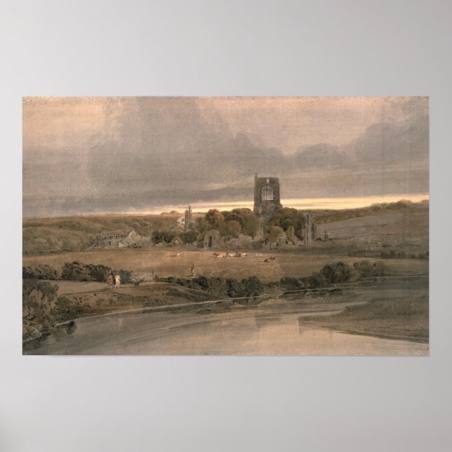 Poster Kirkstall Abbey, Yorkshire - Noite (Frente)