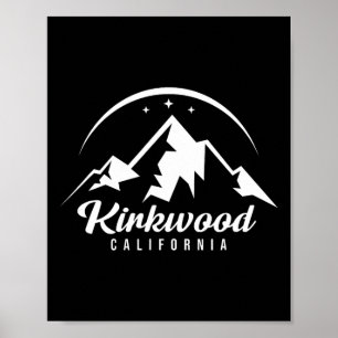 Poster Kirkwood California Ski Resort Esquiando Snowboard