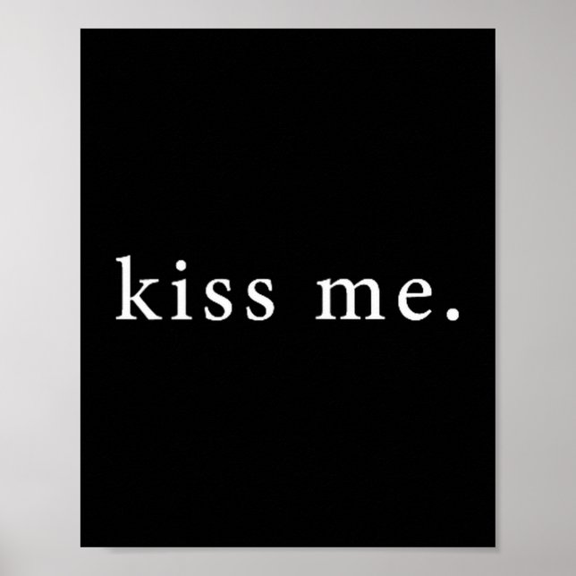 Poster Kiss Me Valentine's Day Minimalist  (Frente)