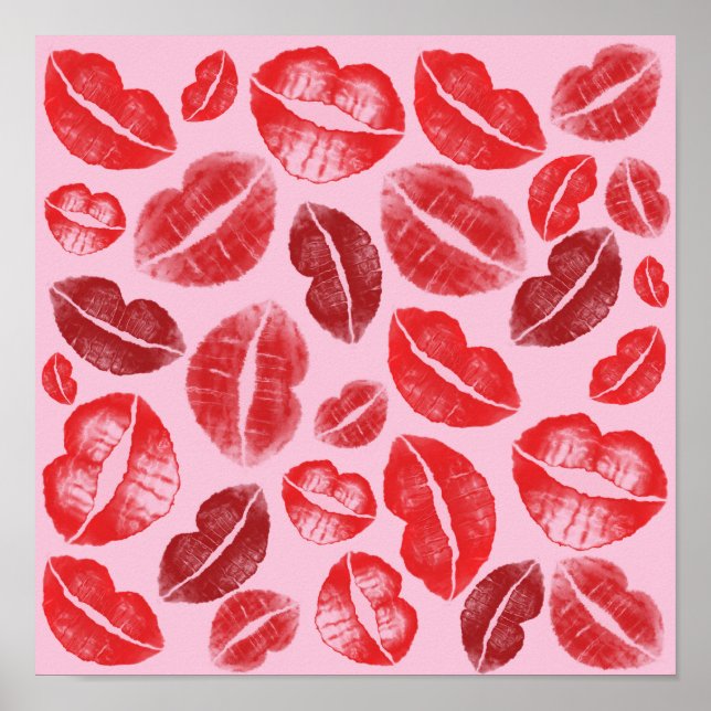 Pôster Kisses Lipstick (Frente)