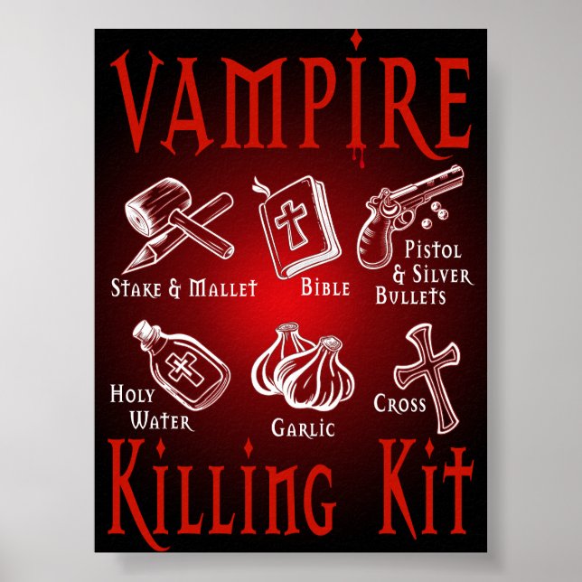 Poster Kit Engraçado de Morte de Vampiro (Frente)