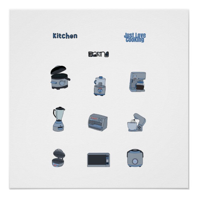 Pôster Kitchen Appliances (Frente)