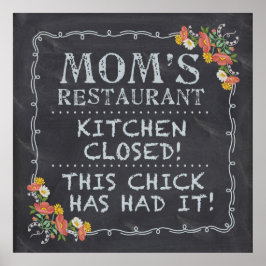 Poster "Kitchen is closed"