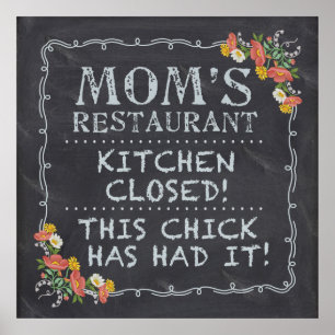 Poster "Kitchen is closed"