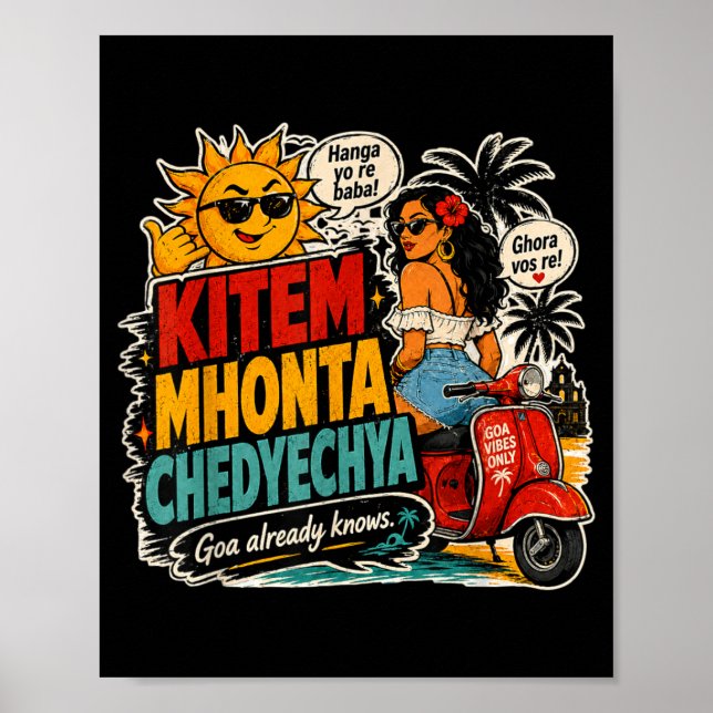 Poster Kitem Mhonta Chedyechya Goa Vibes (Frente)