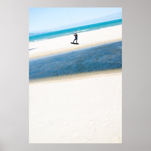 Poster Kitesurfer aumenta o ar (Frente)