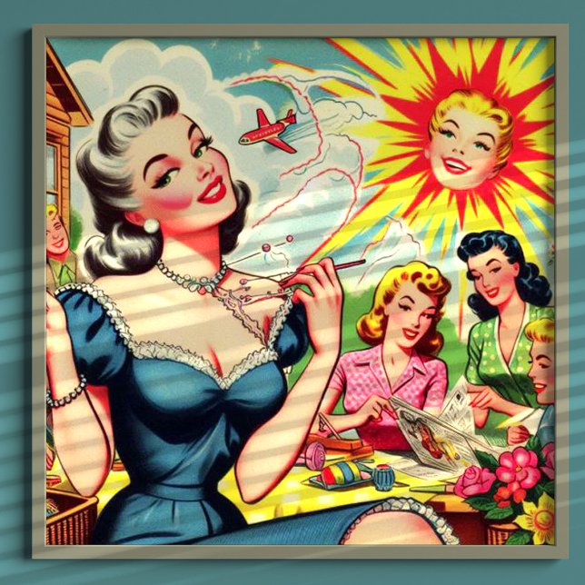 Poster Kitsch Weird Retro Girls (Criador carregado)