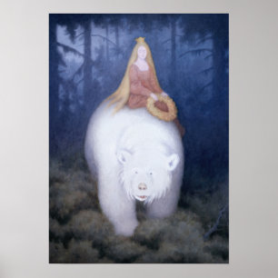 Poster Kittelsen White-Bear Rei Valemon Fairytale XL
