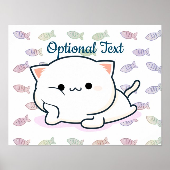 Poster Kitten Cheeky Estilo Kawaii (Frente)
