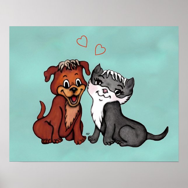 Poster Kitty and Puppy (Frente)