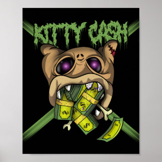 Poster Kitty Cash Money Cat Graffiti