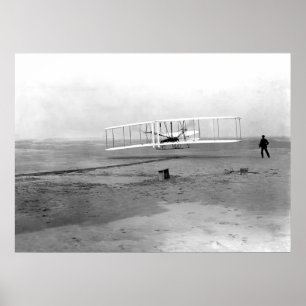 Poster Kitty Hawk, irmãos do NC Wright primeiramente em