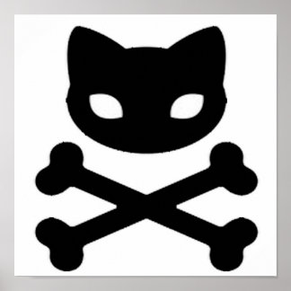 Poster Kitty Skull and Crossbones