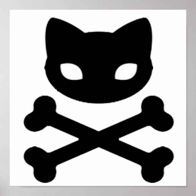 Poster Kitty Skull and Crossbones (Frente)
