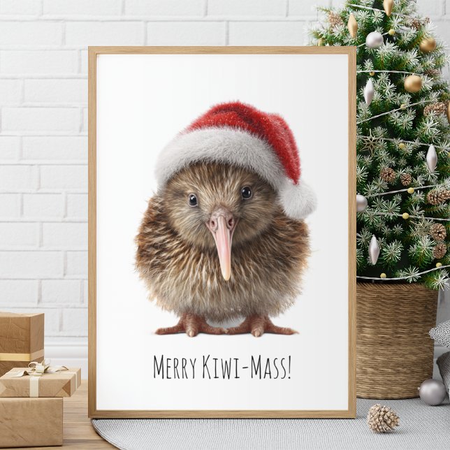 Poster Kiwi de Natal bonito, personalizado (Criador carregado)
