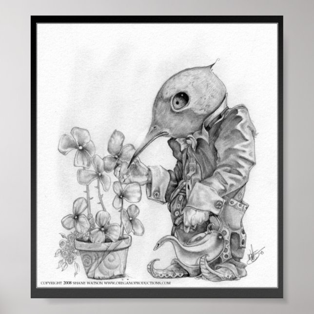 Pôster Kiwi Hummingbird Gardener (Frente)