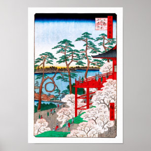 Poster Kiyomizu Hall, Shinobazu Pond Hiroshige Belas Arte