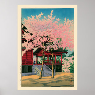 Poster Kiyomizu Hall Ueno por Kawase Hasui