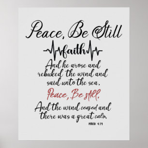 Poster KJV Peace Be Still Scripting