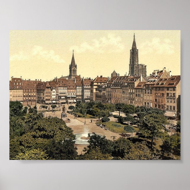 Pôster Kleber Place, Strassburg, Alsace Lorraine, Alemanh (Frente)