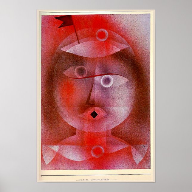 Poster Klee - A máscara com a pequena bandeira, (Frente)