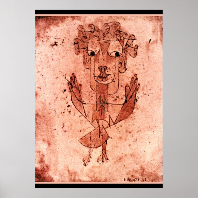Poster Klee - Angelus Novus (Novo Anjo) (Frente)