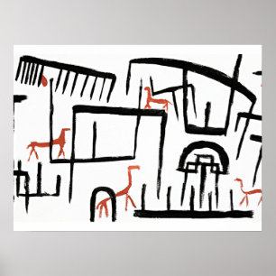 Poster Klee - Animais em um gabinete