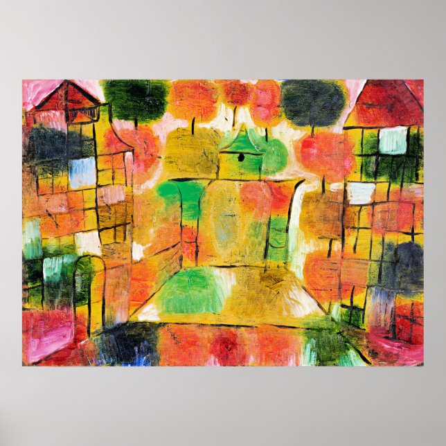 Poster Klee - Árvore e Arquitetura (Frente)