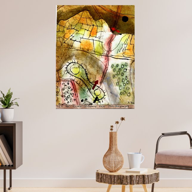 Poster Klee - Breve descrição de uma passagem de montanha (Sala de Estar 3)