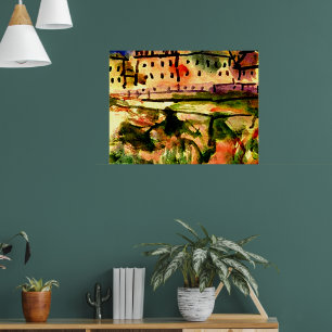 Poster Klee - Casas perto da fossa Gravel,