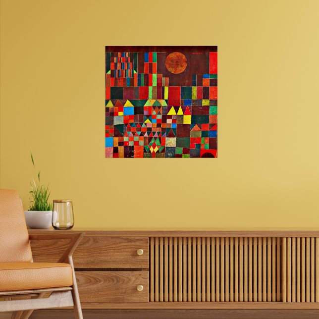 Poster Klee - Castelo e Sol (Sala de Estar 2)