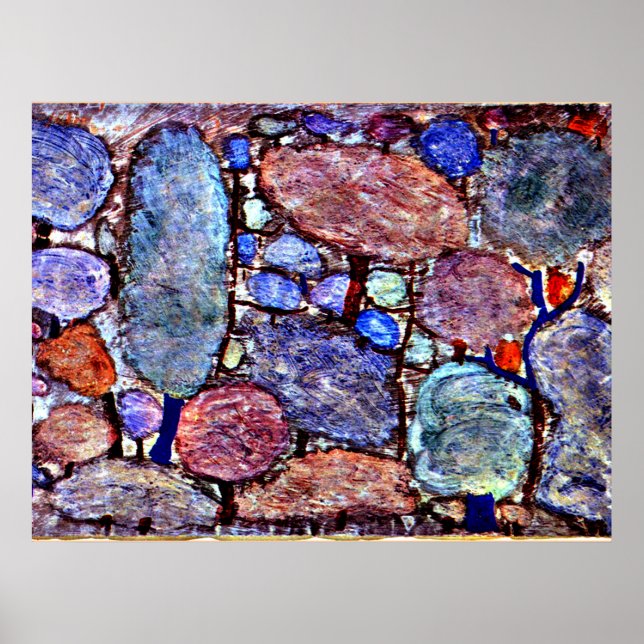 Poster Klee - Floresta Colorida (Frente)