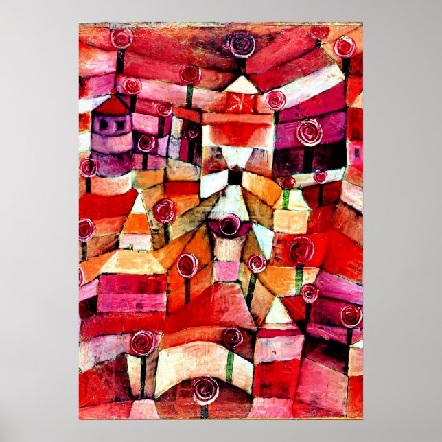 Poster Klee - Jardim Rosa (Frente)