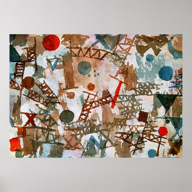 Pôster Klee - Pensamentos da Batalha (Frente)