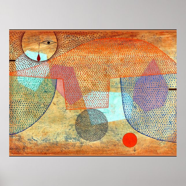 Poster Klee - Sunset, abstrato trabalho de arte (Frente)