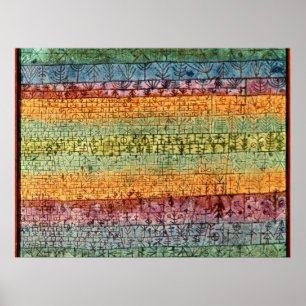 Poster Klee - Tree Nursery, popular abstract artwork