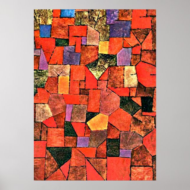 Poster Klee - Urbanismo nas Montanhas (Frente)