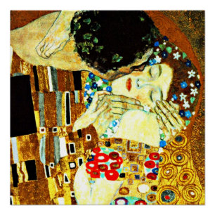 Pôster Klimt - A pintura de Beijo (close-up), Gustav Klim