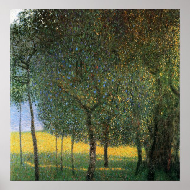 Poster Klimt - Árvores de Fruta 1901 (Frente)