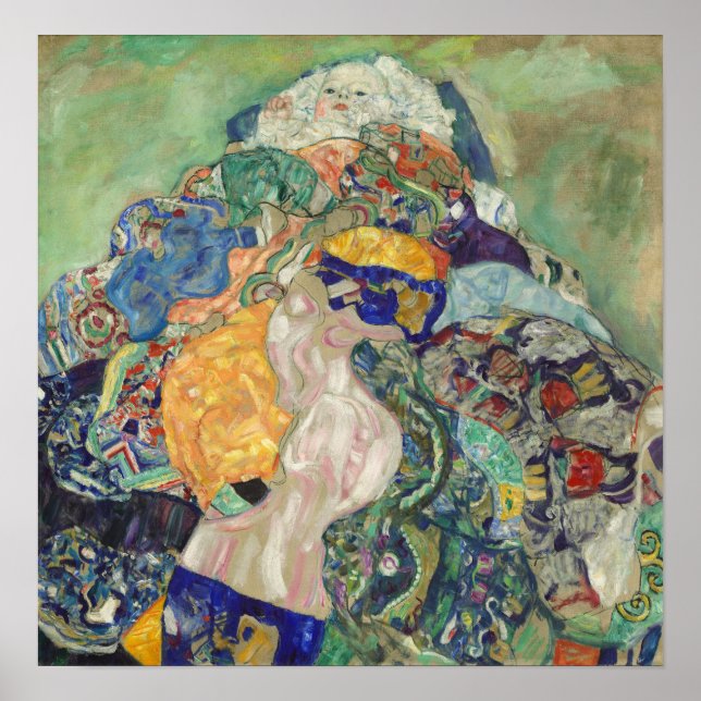 Poster Klimt - Berço do Bebê 1896 (Frente)