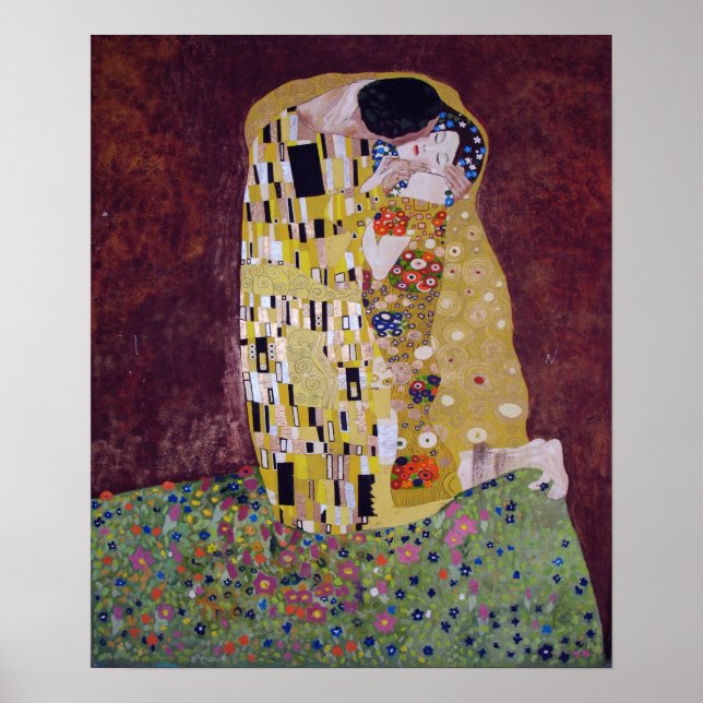 Poster Klimt - Casal Beijando (Frente)