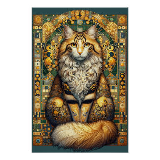 Pôster Klimt Cat1