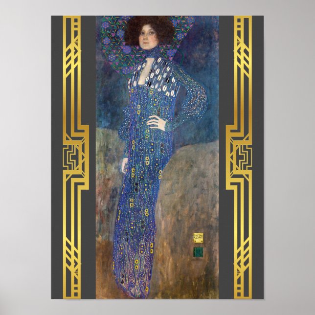 Poster Klimt Emilie Floge Art Nouveau Restaurado (Frente)