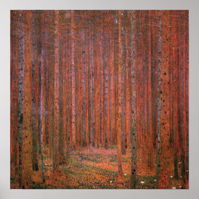 Poster Klimt - Floresta Fir 1901 (Frente)