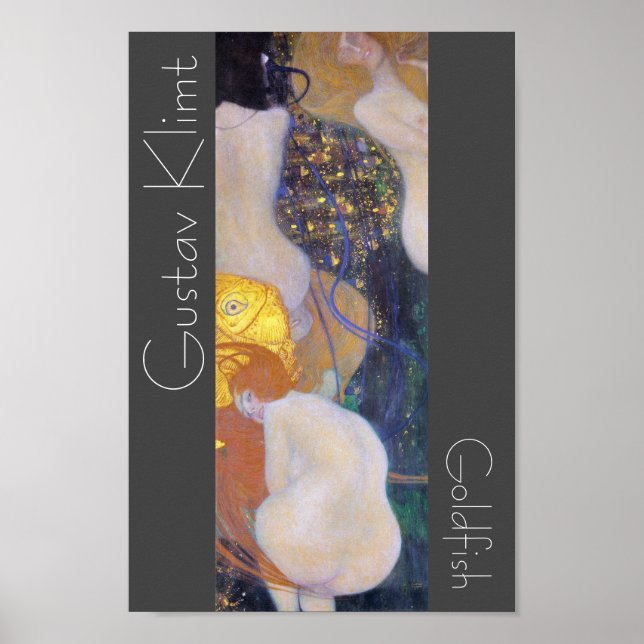 Poster Klimt Goldfish Art Nouveau Restaurado (Frente)