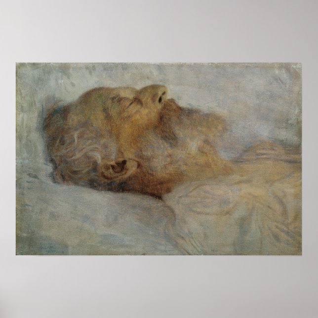 Poster Klimt - Homem Velho Na Cama Da Morte (Frente)